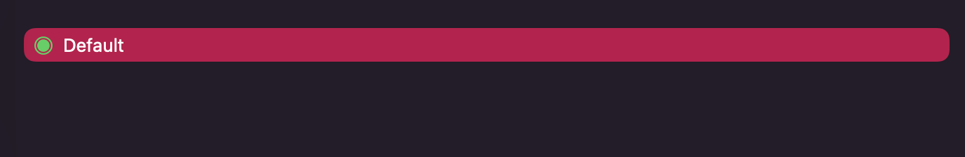 Default Configuration
