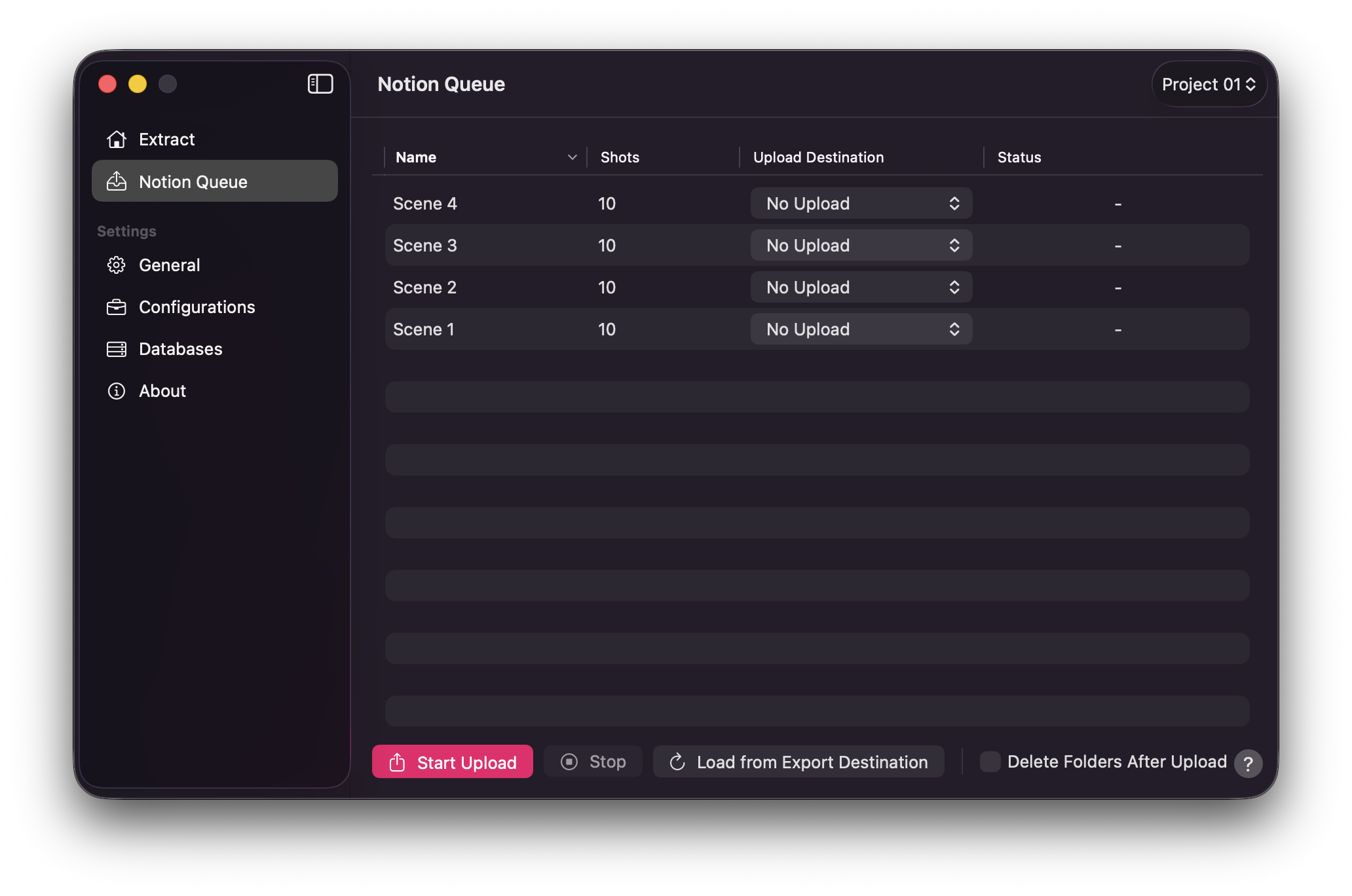 Notion Queue Window